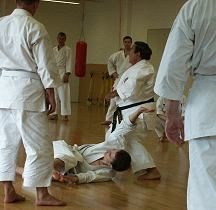 Beim Instructortraining des SRD e.V. - Der Autor am Boden